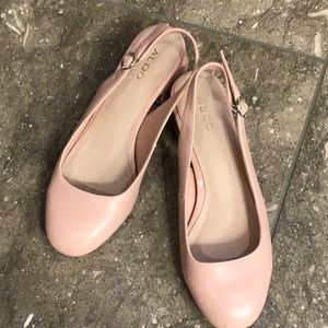 Aldo sling back pink shoes, 7